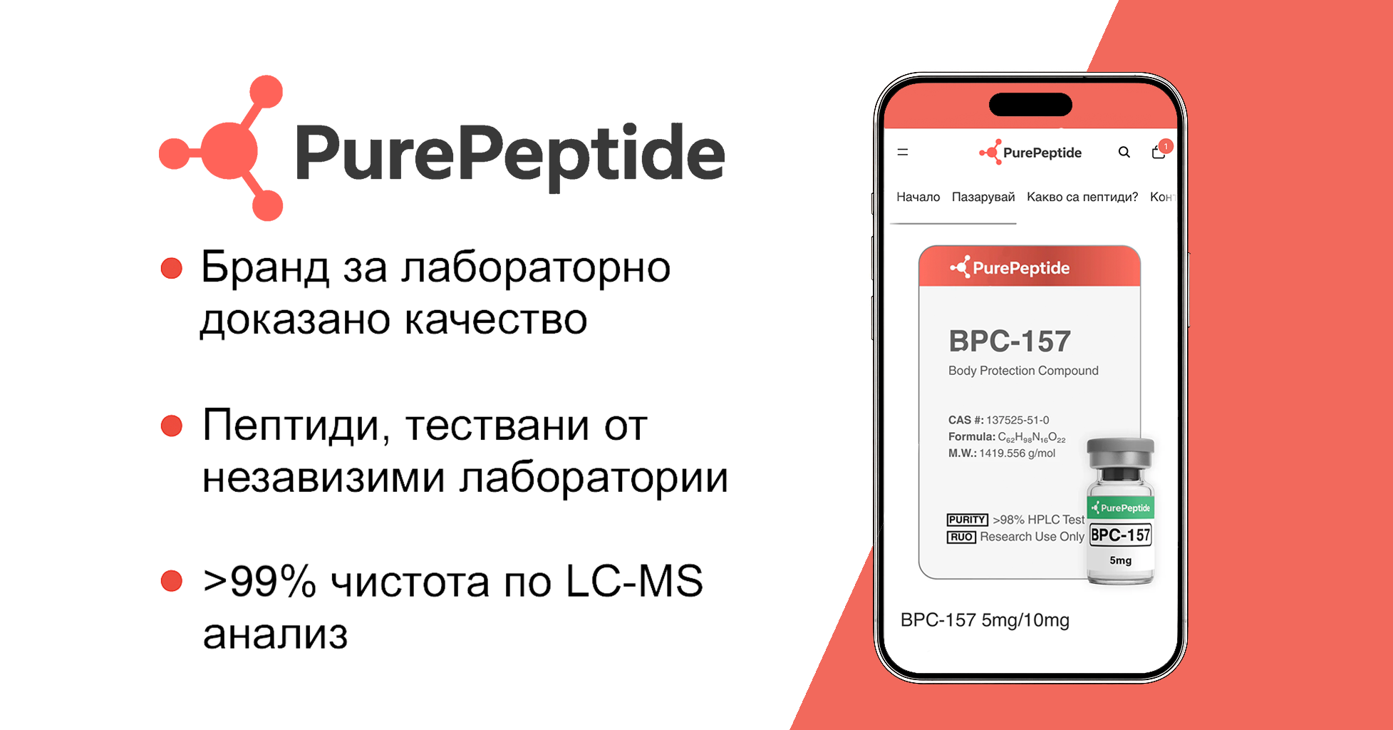 PurePeptide – Nº1 peptides with proven quality in Europe